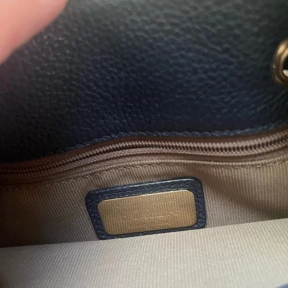 Furla Navy Crossbody Bag with Gold Accents - Picture 5 of 6